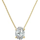 The Diamond Deal 1/4 Carat - 5 Carat | IGI Certified Lab Grown Diamond Floating Pendant Necklace For Women | 14K White, Yellow Or Rose Gold | Lab Created Solitaire Lab-Grown Diamond Pendant Necklace