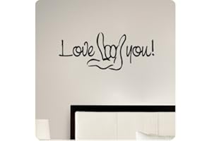 WALLPRESSIONS Love You! Sign Language I Love You Wall Decal Sticker Art Home Décor