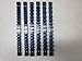 BLUE 6pc MOUNTABLE ABS SOCKET RAILS 1/4