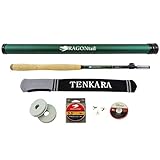 DRAGONtail Tenkara Hydra zx390 Tenkara Fly Fishing Rod, Level Line Kit, 13'