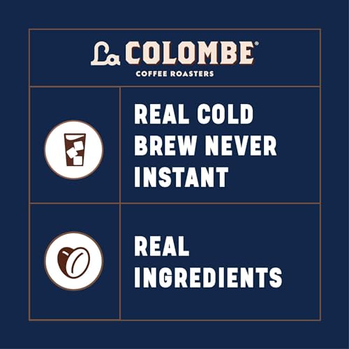 LA COLOMBE COFFEE, COLD BREW BLACK, UNSWEETENED, 11 FL OZ CANS (PACK OF 12), COFFEEHOUSE QUALITY, NATURAL SWEETNESS, SPECIALTY GRADE COFFEE BEANS, READY-TO-DRINK ON-THE-GO