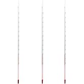 Deschem 3Pcs Glass Celsius Thermometer -20 to 200℃ Length 300mm 12Inches Laboratory Red Line Temprature Meter