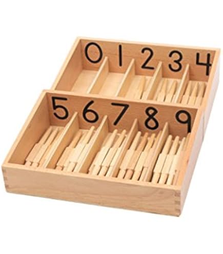 Elite Montessori Small Numerical Rods With Number Tiles | Math Learning Material For Addition & Subtraction
