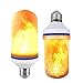 LED Flame Effect Fire Light Bulbs 4 Modes With Upside Down Effect Simulated Decorative Flickering Light Atmosphere Lighting Vintage Flaming Lamp (2 Pack)