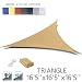 LOVE STORY 16'5'' x 16'5'' x 16'5'' Triangle Sand Sun Shade Sail Canopy UV Block Awning for Outdoor Patio Garden Backyard primary