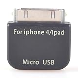 MOGOI(TM) Black Female Micro USB to Male 30 Pin Dock Apple Adapter Connecter for iPhone 4 iPad With MOGOI Accessory