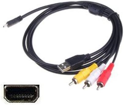 MPF Products Replacement 25822 EG-CP16 UC-E6 UC-E16 USB & AV Audio/Video RCA Cable Cord for Nikon Coolpix S4, S9, S10, S11, S200, S210, S220, S225, S230, S500, S510, S520, S530, S560, S570, S600, S620, S630, S640, S710, S100PJ, S1000PJ, S1100PJ, S2500, S3000, S3100, S4000, S4100, S5100, S6000, S6100, S8000, S8100 & S9100 Digital Cameras