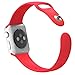 Icesnail Silicone Soft Replacement Bands for 38mm / 42mm All Apple Watch Models (3 Pieces Band Included 2 Lengths for Apple Watch Series 1 2 Sport & Edition 2016) 42mm Red