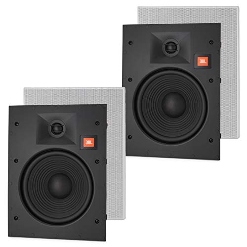 JBL LAE8I 8″ in-Wall Speakers 2-Way Frameless Design with White Magnetic Grille – (2 Pack)