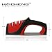 Haicheng Kitchen Knife Sharpener of 3 Stage Tungsten Steel and Ceramic Rod Sharpening System,Hand-Held,Non-Slip Base,Best for All Steel and Ceramic Knives