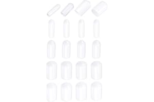 DMiotech 40 Pack 1/8" 1/4" 3/8" 1/2" ID White Screw Thread Protectors Rubber End Caps Bolt Covers for Screw Bolt Furniture Pipe