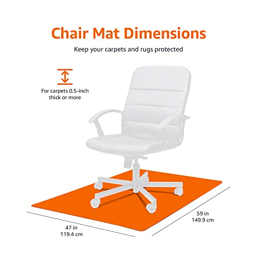 Amazon Basics Polycarbonate Office Carpet Chair ‎Rectangular Mat, for