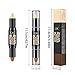Ownest 6 Colour Contour Stick, Concealer Contour, Highlighters Stick, Face Highlighters,Double-end Make up Concealer Contouring Sticks Cream Set Bronzer and Highlighter Stick Set