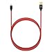Anker 10ft / 3m Nylon Braided Tangle-Free Micro USB Cable with Gold-Plated Connectors for Android, Samsung, LG, HTC, Nexus, Sony and More (Red)