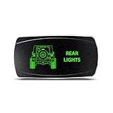 CH4x4 Rocker Switch Jeep Wrangler JK Rear Lights Symbol – Horizontal - Green LED