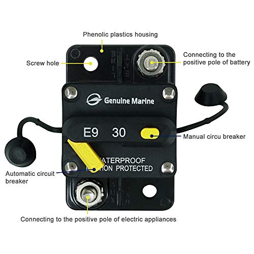 2 Circuit+Breaker+Automotive+12V+42VDC+Waterproof