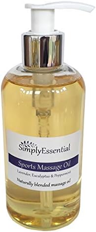 Simply Essential Sports massage oil 250ml Muscle Joint Rub Aches pains, Pre post Exercise training blend