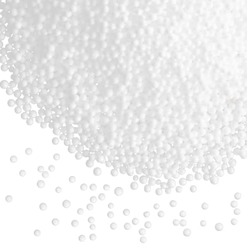 1 Bag Polystyrene Foam Beads for Bean Bag Filling - Soft Lightweight Craft Stuffing for DIY Projects Cushions and Plush Toys