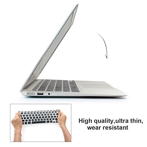 Batianda New Ombre Color Keyboard Cover Protector Silicone Skin for MacBook Air 13" MacBook Pro 13" 15" 17" (with or w/Out Retina Display) - Gradient Grey