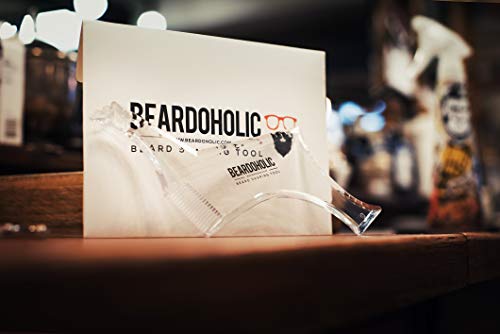 BEARDOHOLIC Beard Shaper, Advanced 9 in 1 Design Beard Shaping Tool with Templates, Transparent for Easier Alignment and Styling, Beard Trimming Guide for Facial Hair - Thumbnail 7