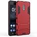 Nokia 6 Case, MicroP Dual Layer Armor Hard Slim Hybrid Kickstand Phone Cover Case for Nokia 6 (Red Kickstand Case)