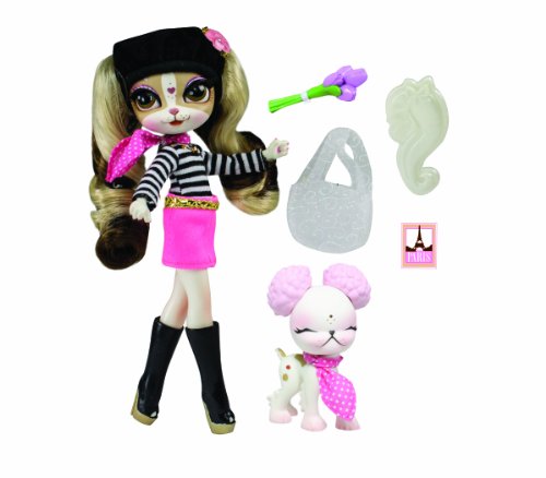 The Bridge Direct Pinkie Cooper Travel Pinkie in Paris Collection Doll with Pet