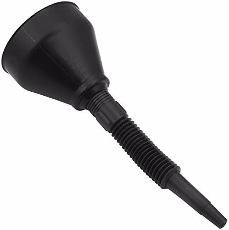 NEW Car Auto Black Plastic Flexible Spout & Filter Gas Oil Water Fuel Funnel Set