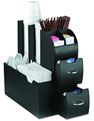 Mind Reader Coffee Condiment and Accessories Caddy Organizer, Black