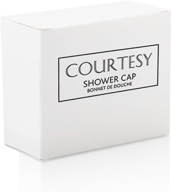 Courtesy Disposable Shower Cap Boxed, Hotel B&B Guest Travel - Pack of 50