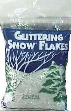Artificial Snow - Buffalo Batt & Felt Cb0512 Glittering Snow Flakes 2 Oz.