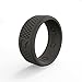 QALO Ring for Men - Mens Crosshatch Design with Breathable & Durable with Q2X - Comfort Fit Mens Wedding Bands - Rubber Engagement Rings for Him - Dark Grey, Size 12
