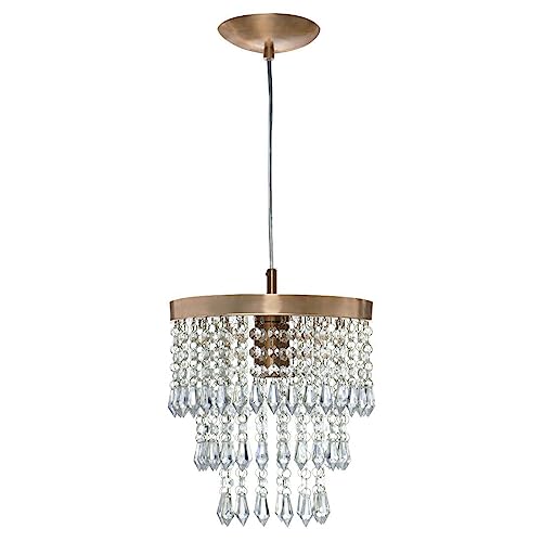Lustre Pendente De Cristal Acrílico Manucrillic Cobre