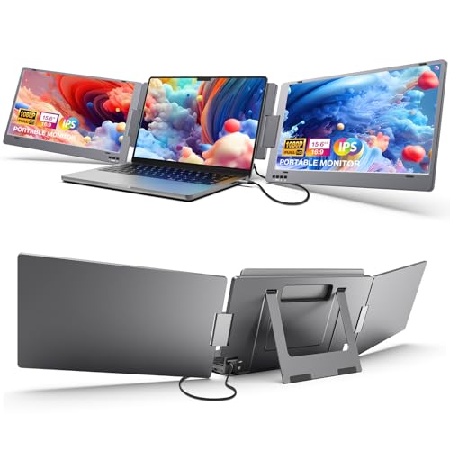 KYY Triple Laptop Monitor Extender 15.6" 1080P
