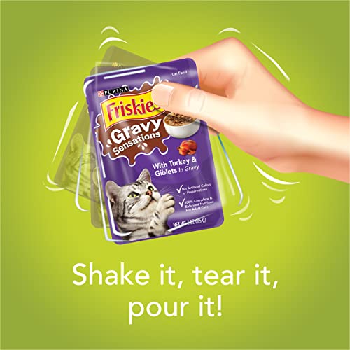 Purina Friskies Gravy Wet Cat Food Variety Pack, Gravy Sensations Farm