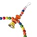 Onpiece Colorful Beaded Wood Bird Cage Swing Toy Parrot Finch Cage Perch Hanging Chew Toysthumb 3
