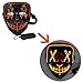 atimier Halloween Mask LED Light up Mask for Festival Cosplay Halloween Costume(Orange Light)