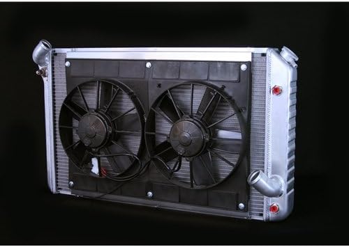 Dewitts 73-76 Corvette All Automatic Aluminum Dual 11" fans and wiring Radiator