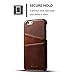 Slim Credit Card Holder, Thin PU Leather Front Pocket Travel Wallet Brown