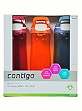 Contigo Cortland Autoseal Water Bottles, 24oz-3 Pack (Sangria,Tangerine & Stormy Weather)
