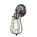 CLAXY Ecopower Vintage Style Industrial Oil Rubbed Bronze Mini Wire Cage Wall Sconce