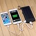 Titita Solar Charger, 10000mAh Quick Charge 3.0 Solar Power Bank with 2 USB Port and 1 LED Light, Solar Panel Portable Charger with Carabiner and Waterproof Function for IOS/Android Cellphones