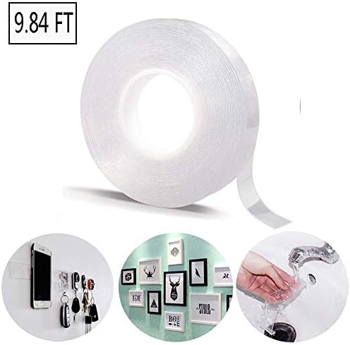 3 Meter Magic Double Side Adhesive Nano Tape Stick，Washable Reusable Gel Nano Pad Tape for Paste Photos and Posters,Multi-Functional Removal Trackless Nano Grip Tape