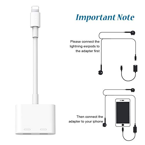 image for Hamdol for iPhone Adapter, Headphone Jack Splitter Adapter Dongle for 