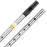 ammoon Irish Whistle Flute Key of C 6 Holes Wind