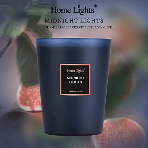HomeLights Highly Scented Soy Candles Big 33.3 oz for Home. 3 Cotton