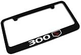 CHRYSLER 300 S Logo License Plate Frame Black Powder Coated Metal Hand Painted Engraved