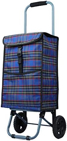 Dbtxwd Lightweight Shopping Cart, Grocery Wheeled Shopping Trolley Bag, Heavy Duty Rolling Supermarket Small Cart - 253386cm,A