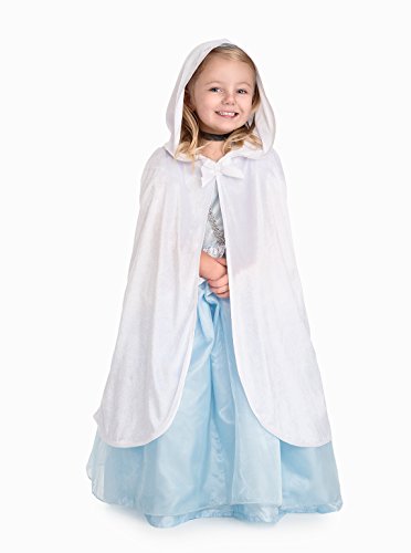 Little Adventures Traditional Hooded Princess Cloaks (White, L/XL Age 5-9)