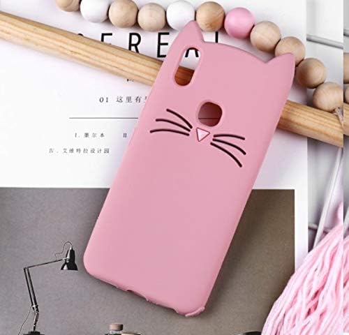 AAFIYA 3D Cute Cat Mustache Kitty Soft Silicone Mobile Phone Back Cases Cover for Sumsang Galaxy A30 Pink