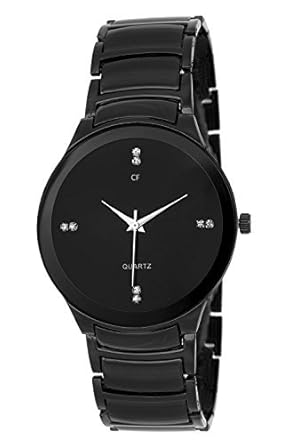 Capture Fashion Analogue Black Stainless Steel Chain Strap Casual Watch For Men_Cp-120